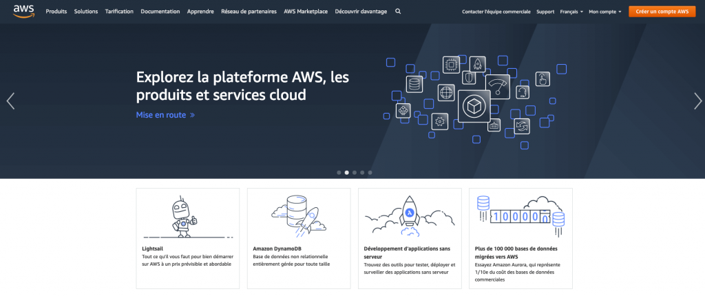 héberger ses applications dans le cloud AWS